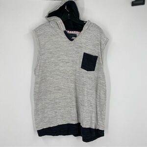 Free Planet Men’s Sleeveless Hoodie Muscle Shirt size L Gray